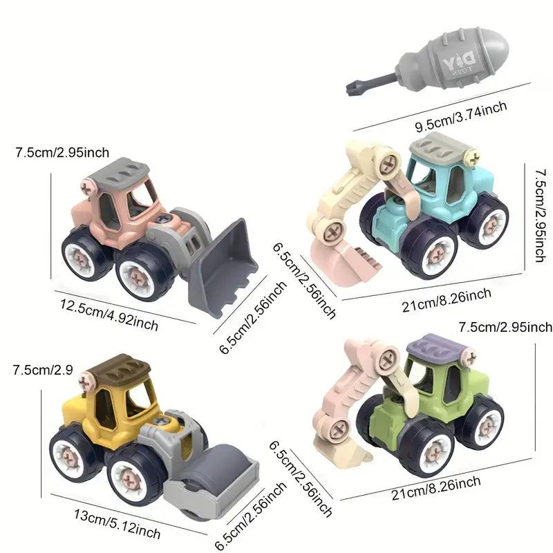 Building Masters Mini Engineering Vehicle Set™ - Pojazdy budowlane