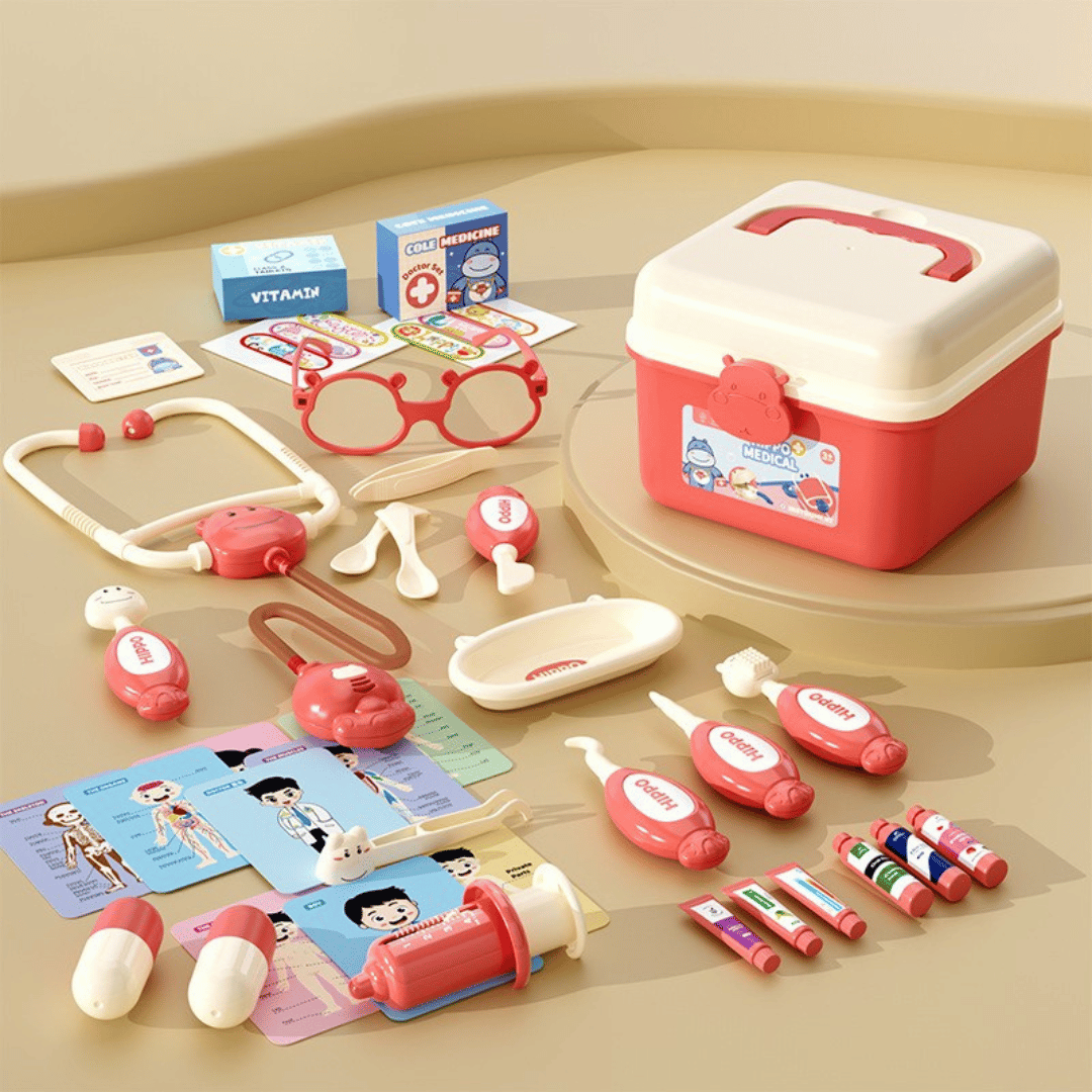 Hippo Doctors Set™ - Mini doktorzy w akcji - zabawkowy zestaw lekarski
