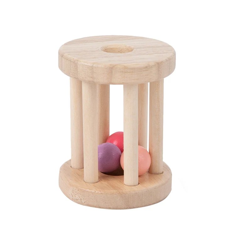 Music Rattle™ – Klatka Merry Roll – Drewniane zabawki z grzechotką