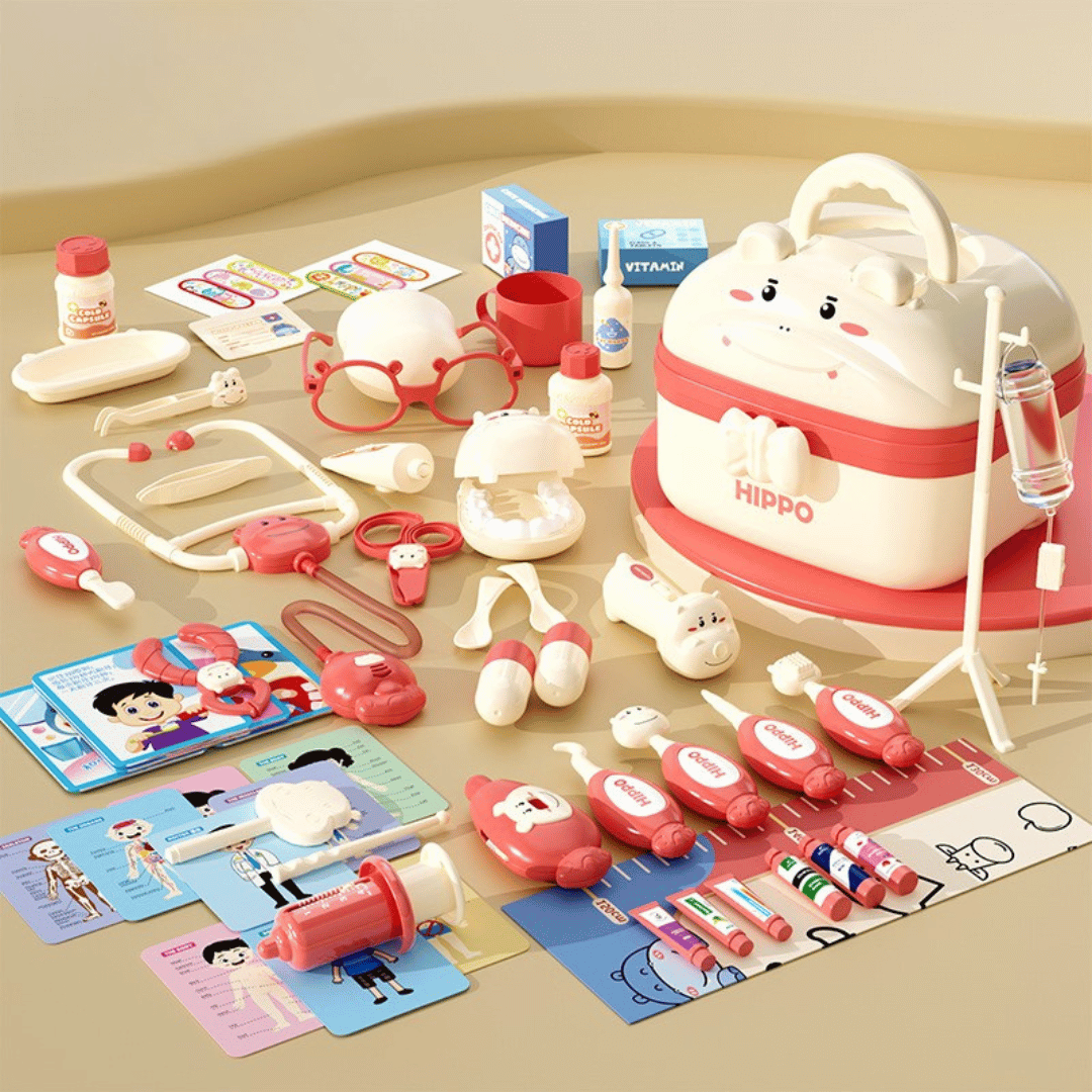 Hippo Doctors Set™ - Mini doktorzy w akcji - zabawkowy zestaw lekarski