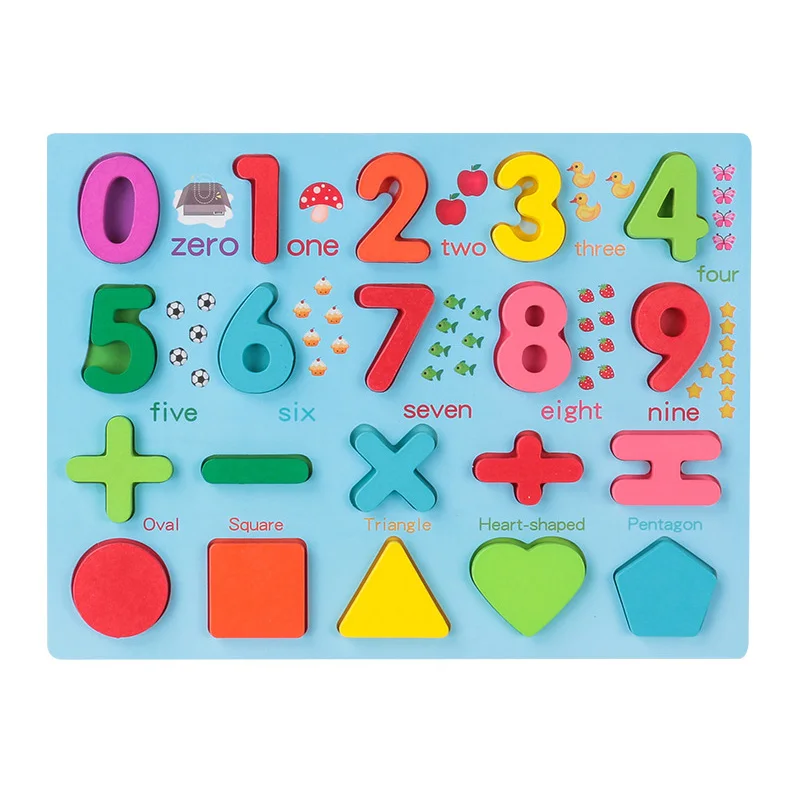 SmartBoard – Kolorowe i edukacyjne – puzzle edukacyjne Montessori z cyframi i literami