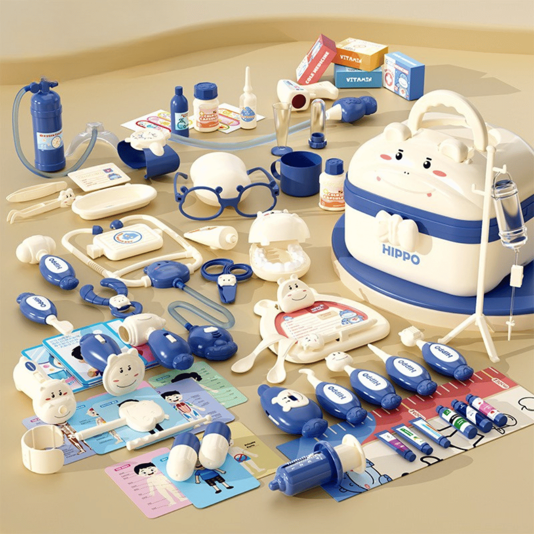 Hippo Doctors Set™ - Mini doktorzy w akcji - zabawkowy zestaw lekarski