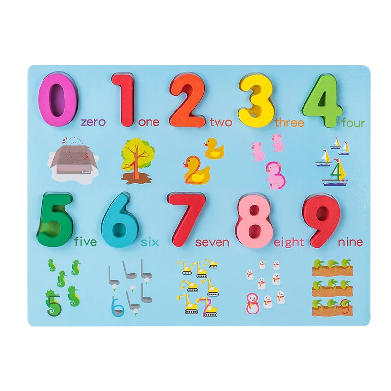 SmartBoard – Kolorowe i edukacyjne – puzzle edukacyjne Montessori z cyframi i literami