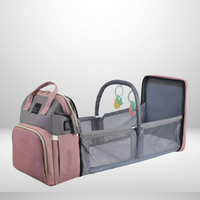Thumbnail for Nuvella Baby – Zawsze przygotowani – wielofunkcyjna torba na pieluchy z łóżeczkiem