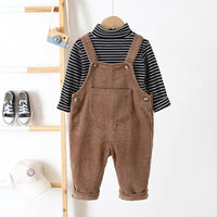 Thumbnail for TinyTrend – Wygodne i stylowe – spodnie ogrodowe z dzianiny prążkowanej
