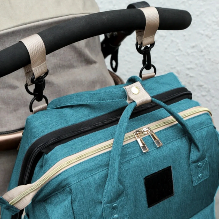 Nuvella Baby – Zawsze przygotowani – wielofunkcyjna torba na pieluchy z łóżeczkiem