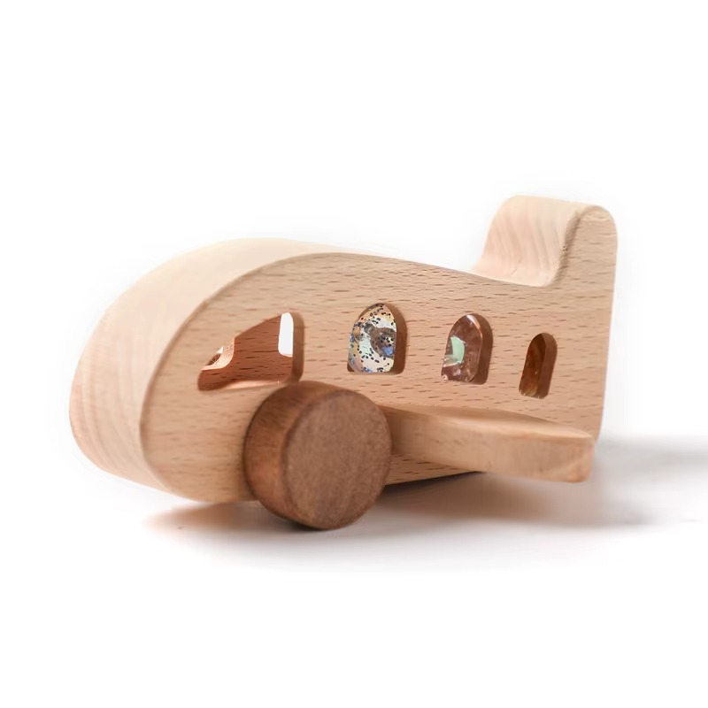 Woods™ - Promowanie kreatywności i umiejętności motorycznych - drewniany samolot Montessori