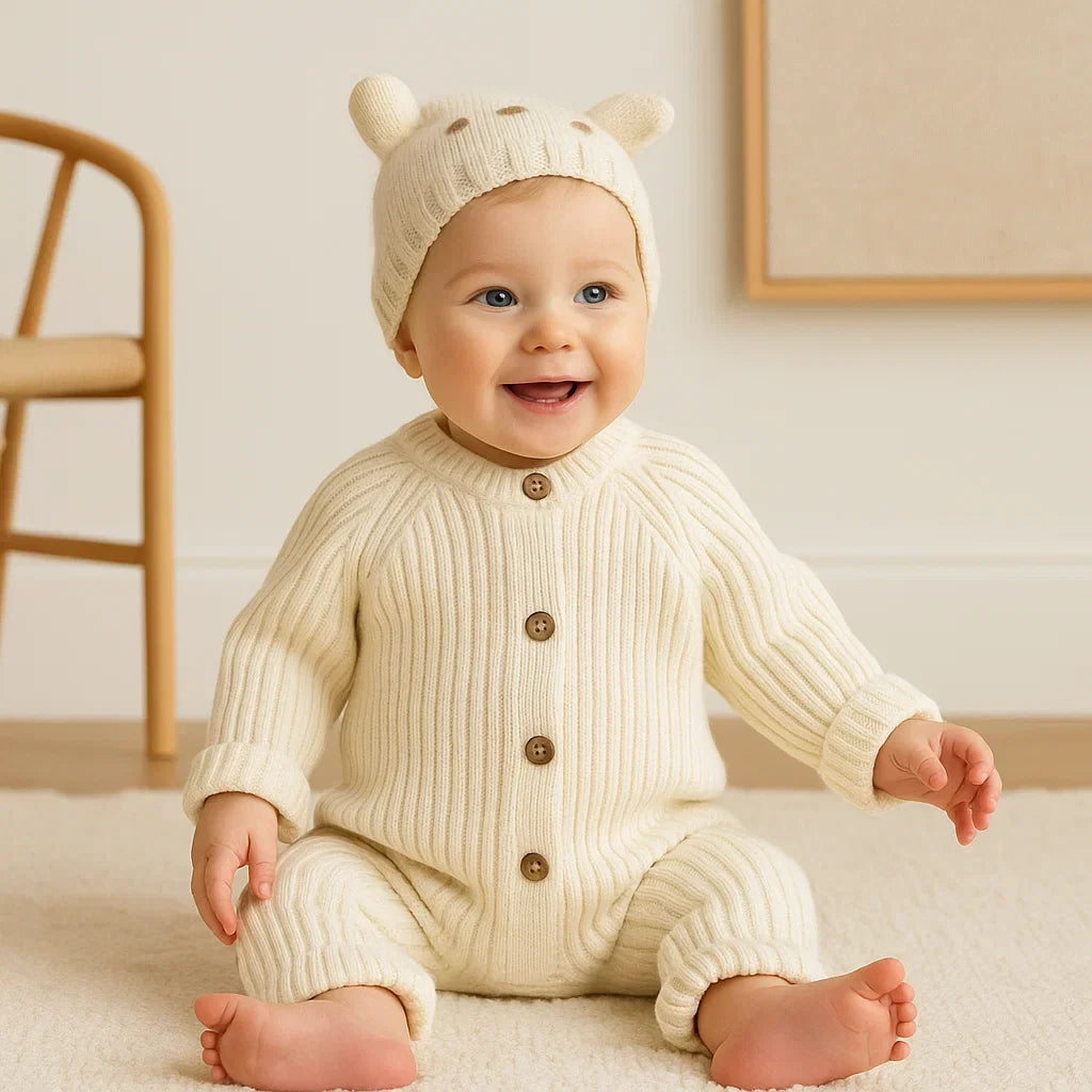CozyCotton – Wygodny i stylowy - Romper z dzianiny
