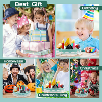 Thumbnail for TinyChef – Edukacyjne i zabawne – drewniany zestaw kuchenny z tortem i akcesoriami