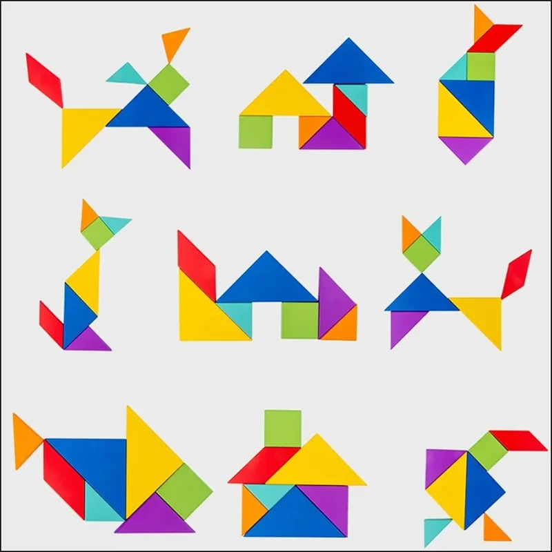 Woods™ - Zachęcaj do logicznego myślenia - drewniana układanka Tangram