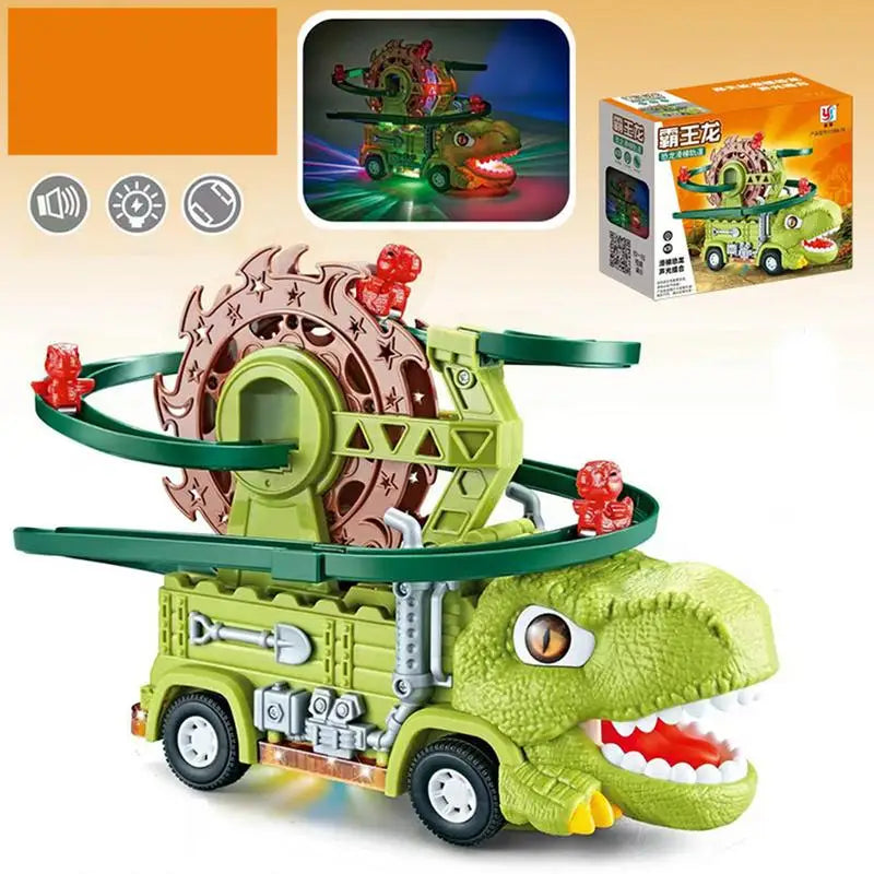 Dino Slide Truck™ - Zjeżdżalnia dinozaurów - Zabawka interaktywna