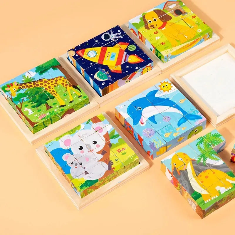 CubePuzzle – Zabawa i edukacja - drewniane klocki 3D