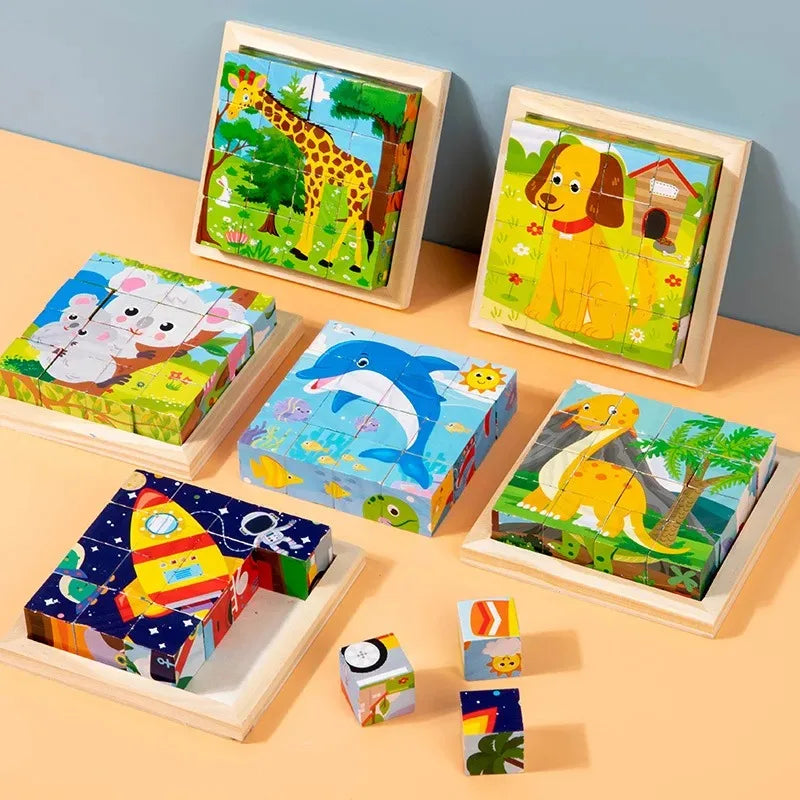 CubePuzzle – Zabawa i edukacja - drewniane klocki 3D