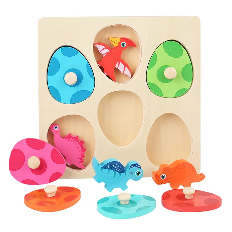 Woods™ - Drewniana układanka z dinozaurami - Puzzle