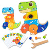 Dino Screwdriver Board™ - Zabawka sensoryczna dinozaur - Montessori