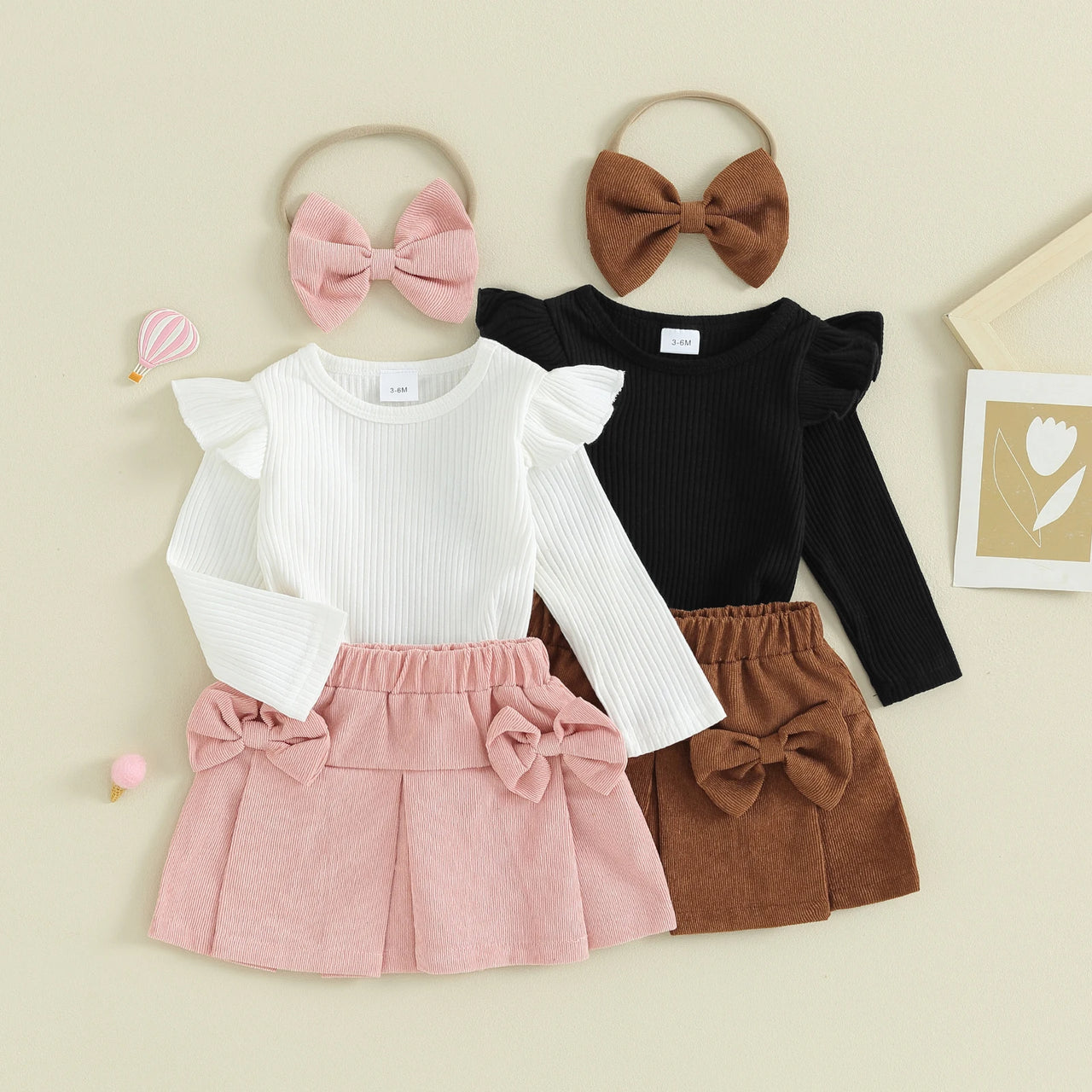 Mini Fashion™ - Zestaw odzieży dla dziewczynki - Odzież dziecięca