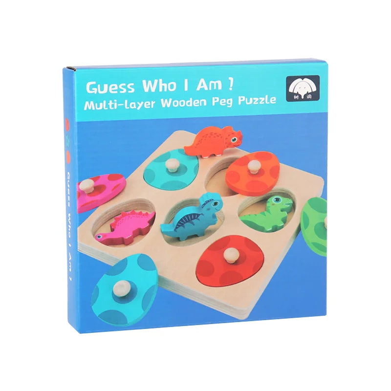 Woods™ - Drewniana układanka z dinozaurami - Puzzle