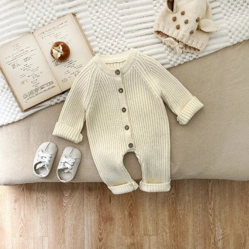 CozyCotton – Wygodny i stylowy - Romper z dzianiny