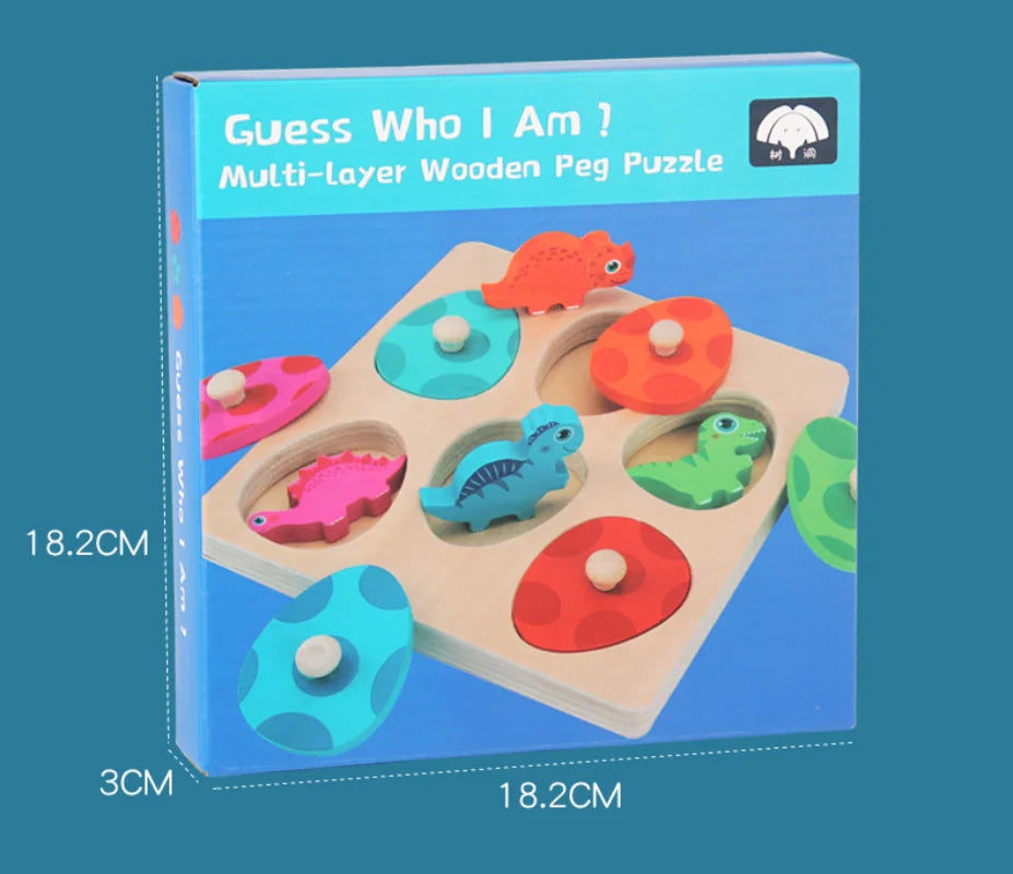 Woods™ - Drewniana układanka z dinozaurami - Puzzle