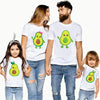 Mini Fashion™ - Biała koszulka z awokado - Rodzinne dopasowanie