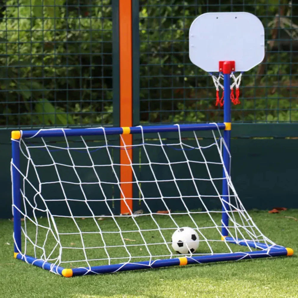 Kids Ball Games - Podwójna zabawa - zestaw zabawek do piłki nożnej i koszykówki