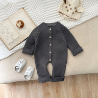 Thumbnail for CozyCotton – Wygodny i stylowy - Romper z dzianiny