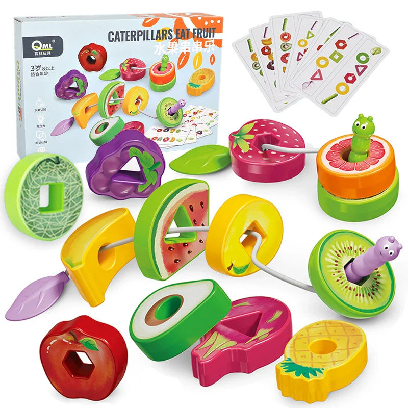 Fruit Lacing Game™ – Umiejętności motoryczne - zabawki z owocowymi koralikami