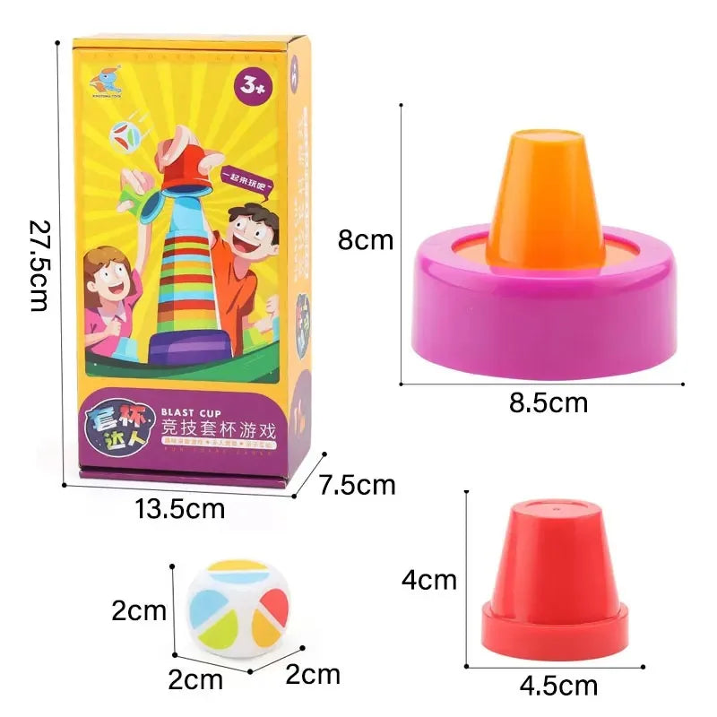 Color Cups™ - Inteligentne układanie - Zestaw kubków do układania w stos