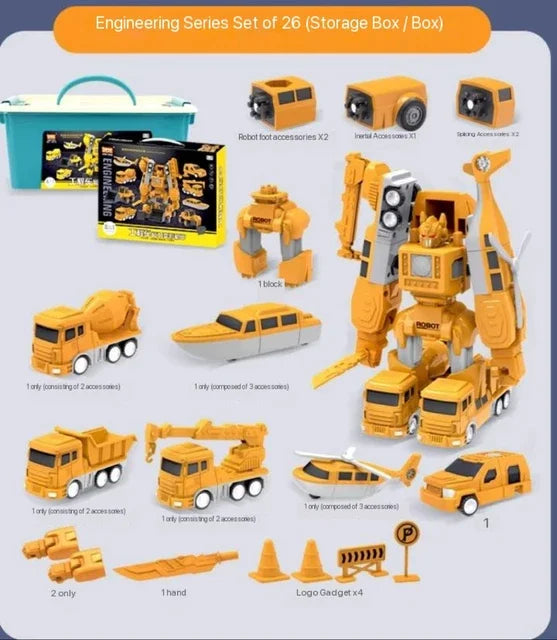 MagnaMix™ - Transformers ciężarówka zabawka - Samochód rozkładany