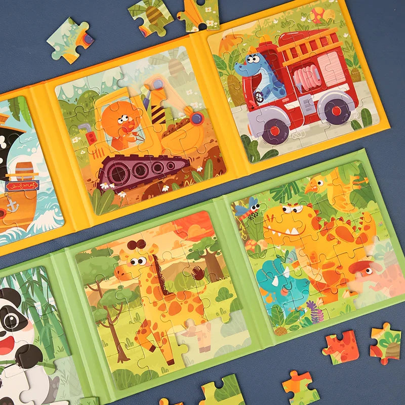Magnetic Puzzle Book™ – Zabawa z przyjaciółmi zwierząt – Magnetyczna książka z puzzlami