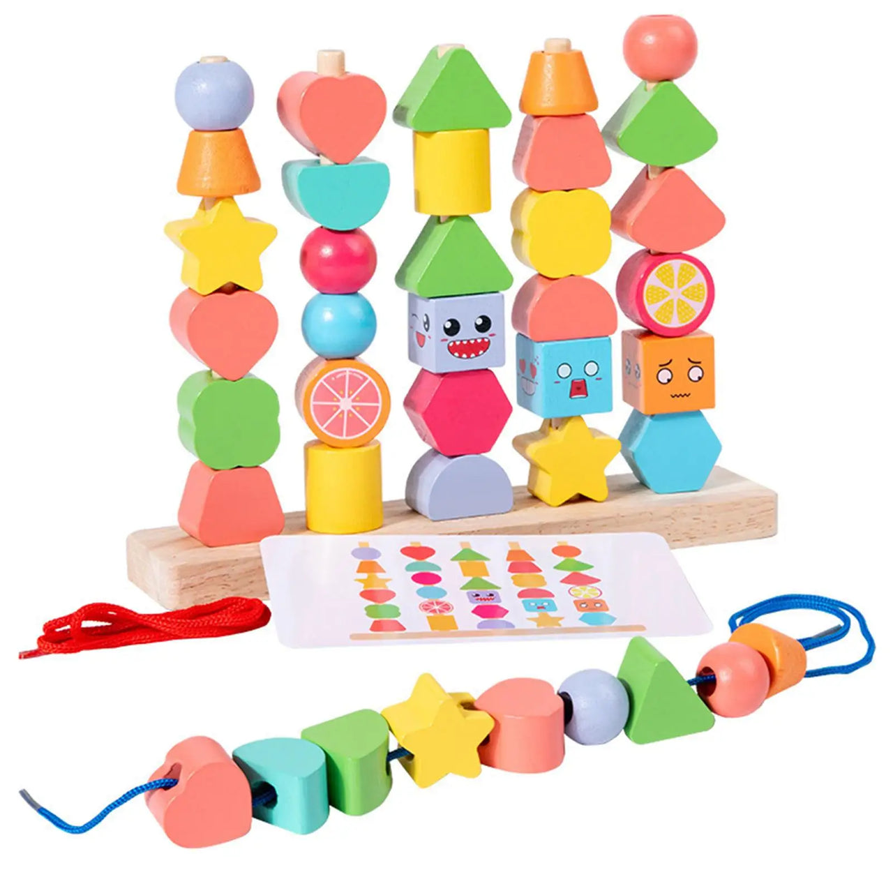 Woods™ - Drewniane klocki edukacyjne - Zabawka sensoryczna