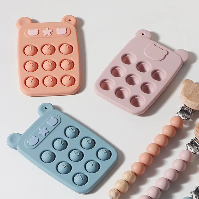 Fidget Toy™ - Silikonowy telefon sensoryczny - Gryzak i zabawka 2 w 1