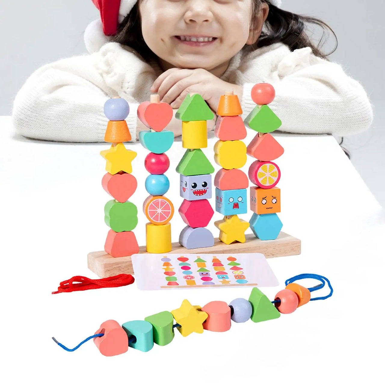 Woods™ - Drewniane klocki edukacyjne - Zabawka sensoryczna
