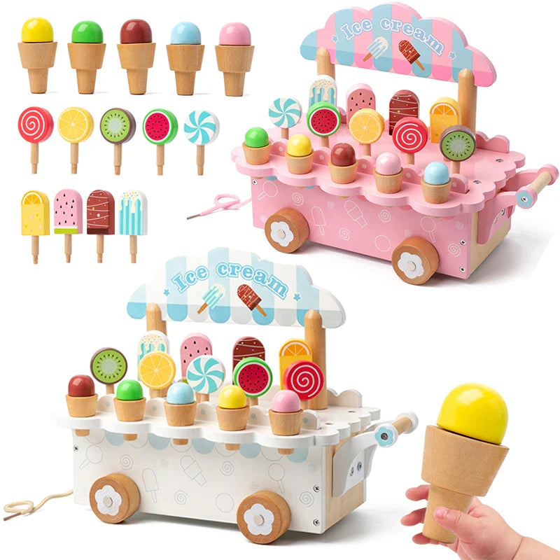 Wooden Gelato™ – Lodowa fantazja – Odgrywanie ról w furgonetce z lodami