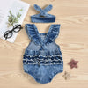 Mini Fashion™ - Jeansowe body z opaską - Odzież dla dzieci