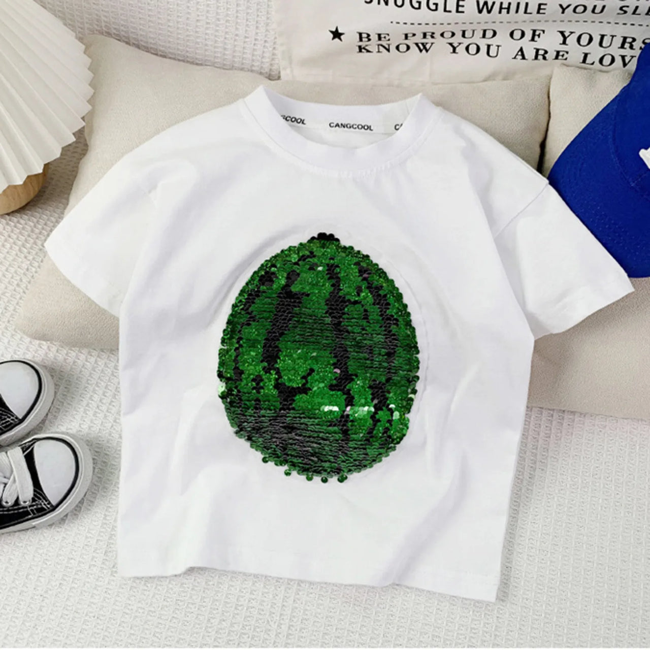 Mini Fashion™ - Koszulka z arbuzem - Dwustronne cekiny