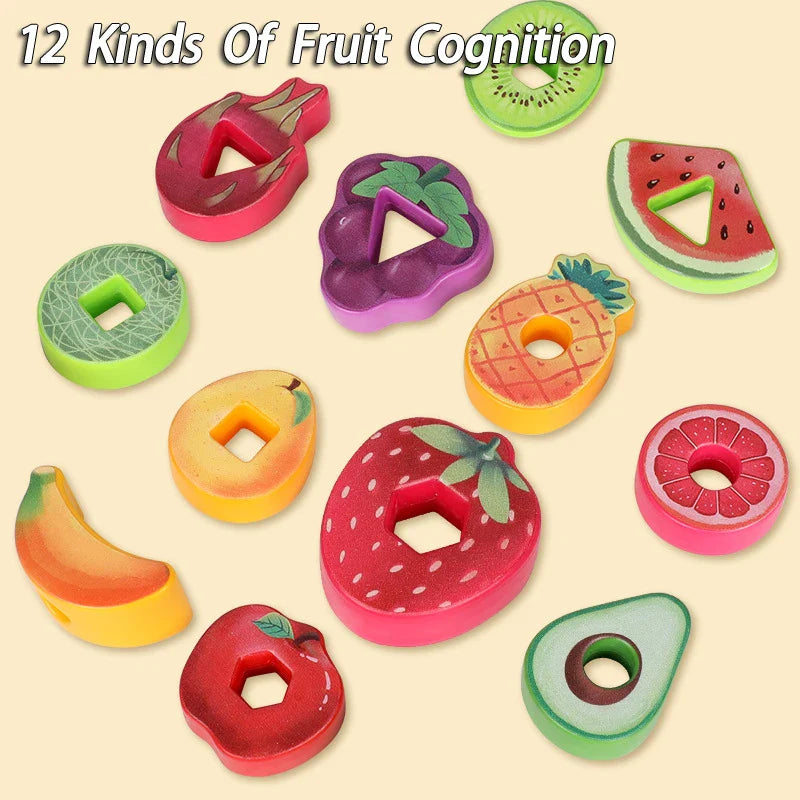 Fruit Lacing Game™ – Umiejętności motoryczne - zabawki z owocowymi koralikami