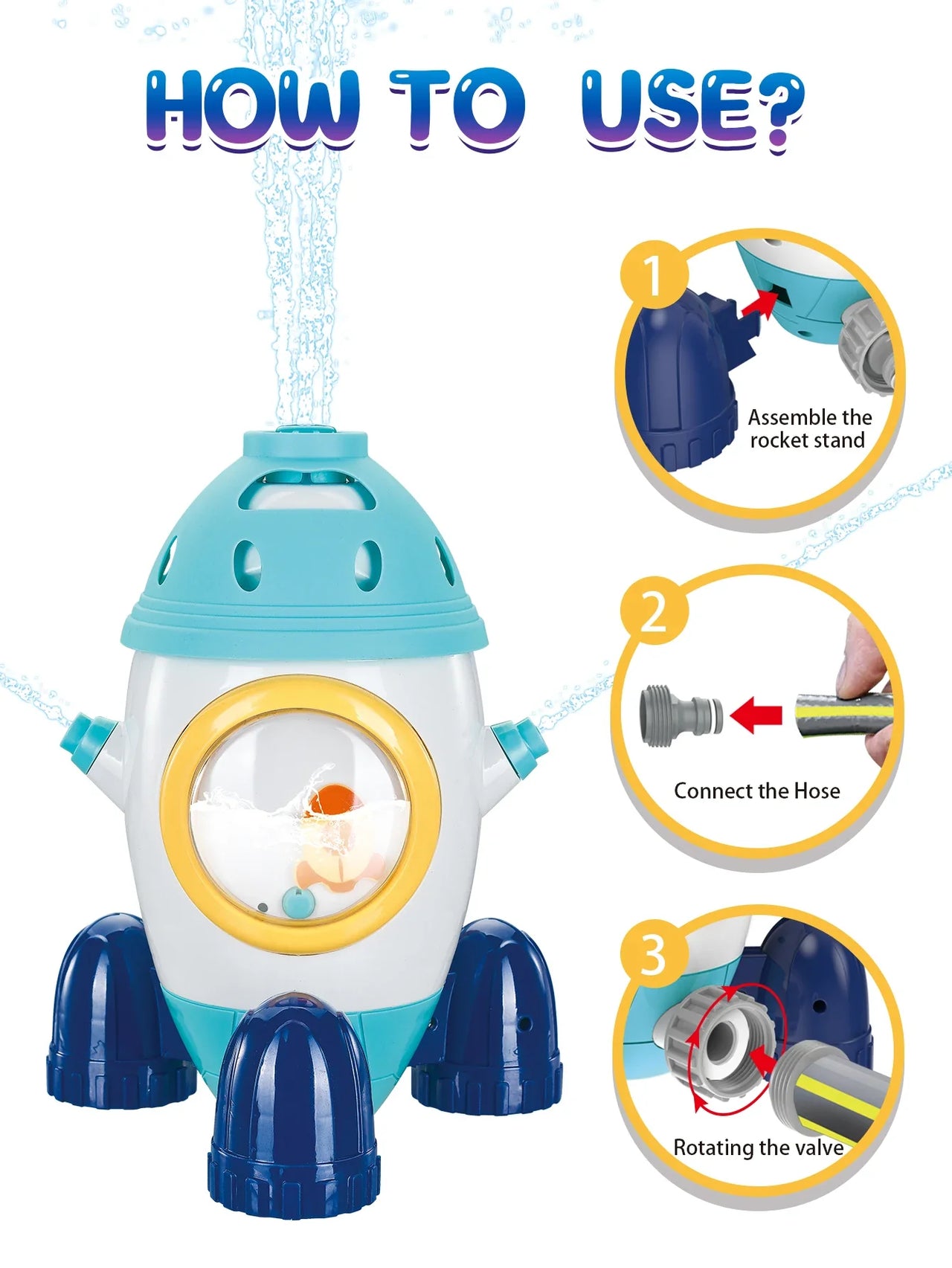 Rocket Blaster™ – Letnia zabawa z bzykaniem –  Fontanna rakietowa