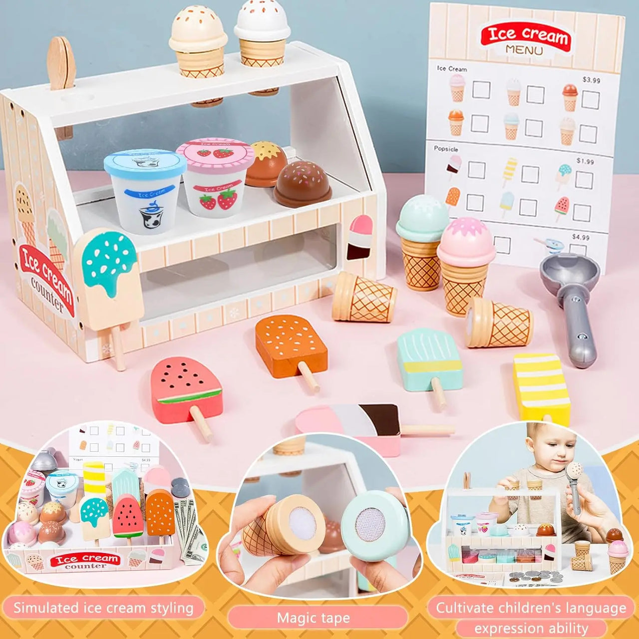Ice Cream Playset™ - Kreatywny i edukacyjny - zestaw do zabawy z lodami