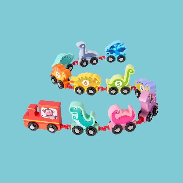 Tiny Express™ – Kolorowanie i kształtowanie - drewniane zabawki kolejowe