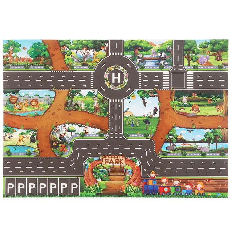Car Adventure - Magic City Playmat™ - Mata do zabawy samochodami