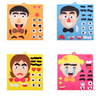 DIY Emotion Puzzle™ - Kreatywne puzzle z minkami - Nauka mimiki twarzy
