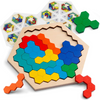 Hexagon Puzzle™ - Sześciokątne puzzle - Geometryczna układanka