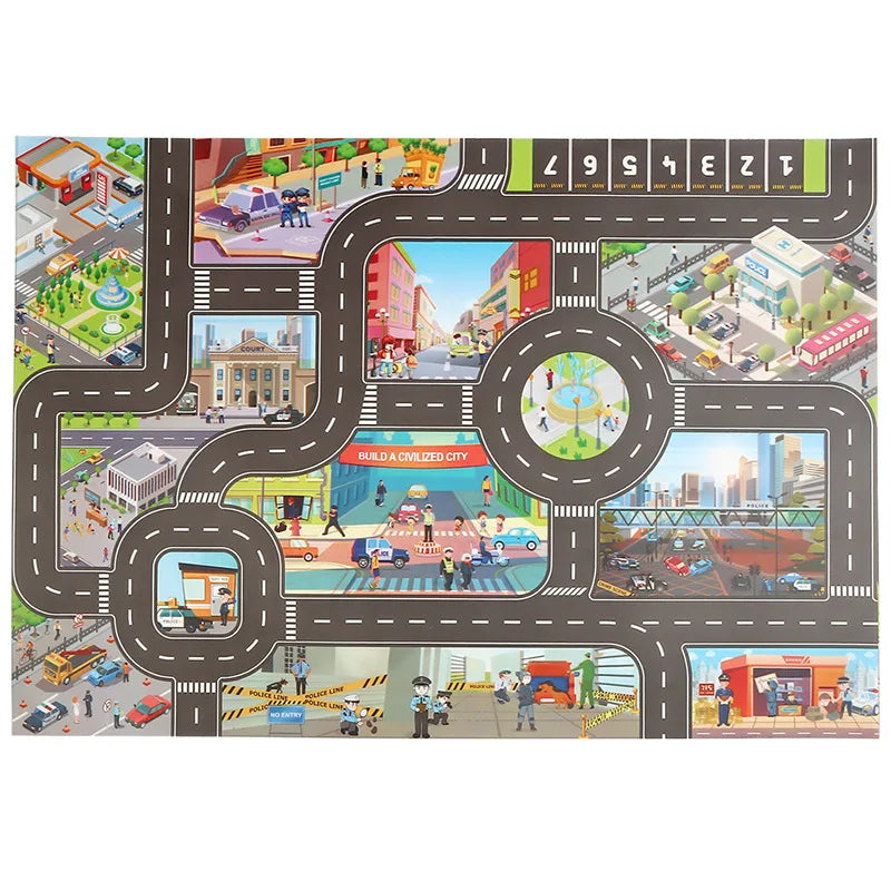 Car Adventure - Magic City Playmat™ - Mata do zabawy samochodami