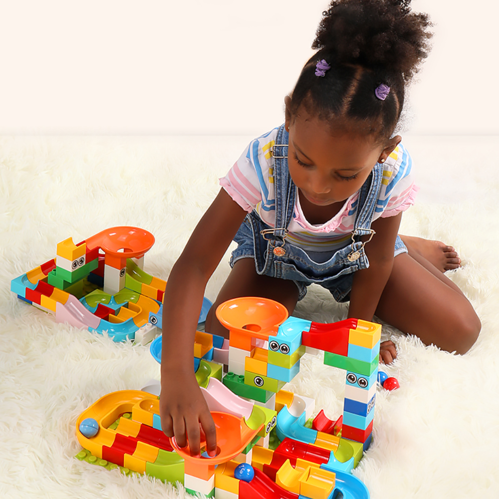 Blocks Marble Track™ - Tor wyścigowy dla kulek - Kreatywna zabawka