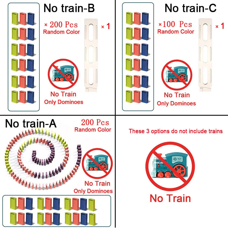 Domino train™ - Pociąg Domino - Gra sensoryczna tęczowe domino