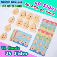 Thumbnail for Woods™ - Układanka jajka i emocje - Zabawka edukacyjna Montessori