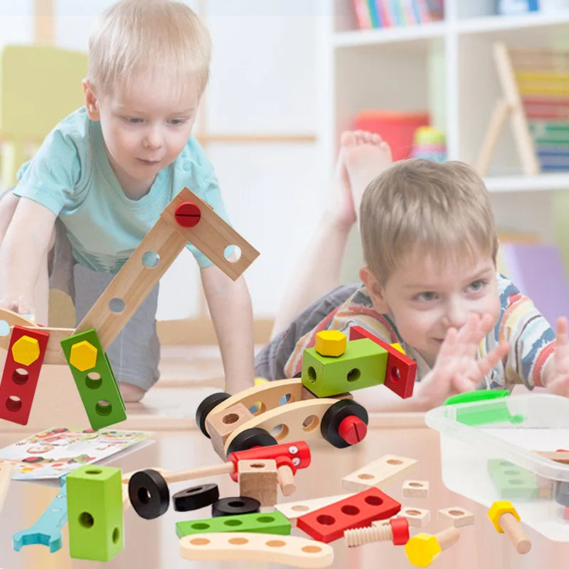 Woods™ - Drewniana zabawka DIY - Edukacyjna zabawka dla dzieci