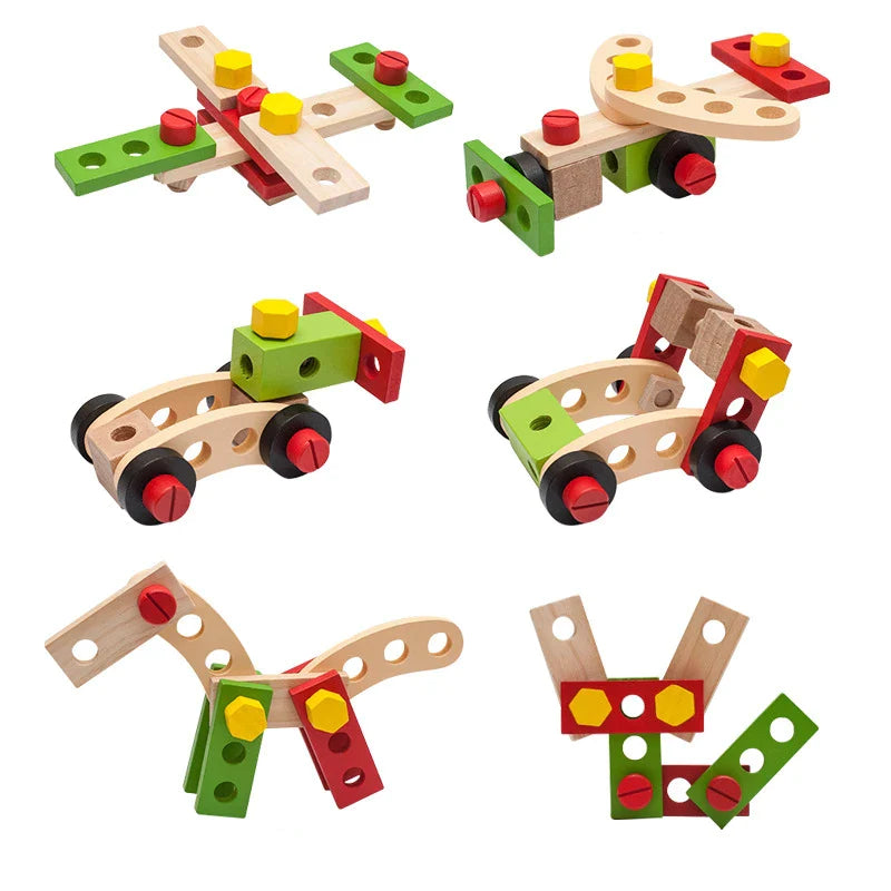 Woods™ - Drewniana zabawka DIY - Edukacyjna zabawka dla dzieci