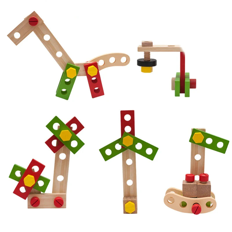 Woods™ - Drewniana zabawka DIY - Edukacyjna zabawka dla dzieci